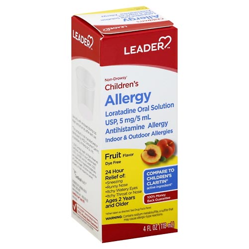 Image for Leader Allergy, Non-Drowsy, Children's, Fruit Flavor,4oz from Gloyer's Pharmacy