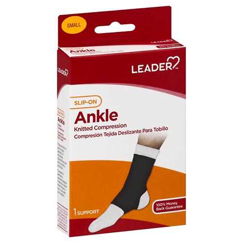 Image for Leader Ankle Compression, Knitted, Slip-On, Small,1ea from Gloyer's Pharmacy