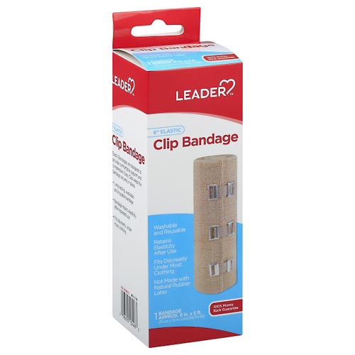 Image for Leader Clip Bandage, Elastic, 6 Inch,1ea from Gloyer's Pharmacy