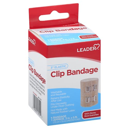 Image for Leader Clip Bandage, Elastic, 3 Inch,1ea from Gloyer's Pharmacy