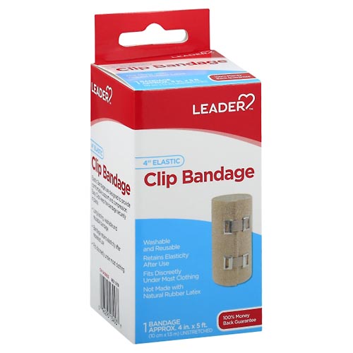 Image for Leader Clip Bandage, Elastic, 4 Inch,1ea from Gloyer's Pharmacy