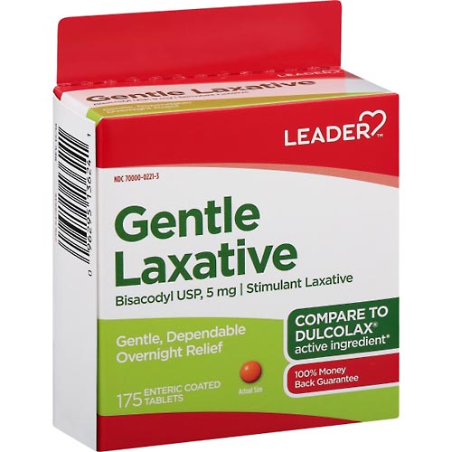 Image for Leader Gentle Laxative, 5 mg, Enteric Coated Tablet,175ea from Gloyer's Pharmacy