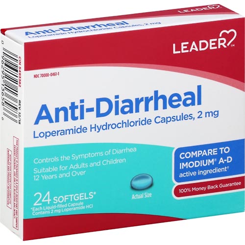 Image for Leader Anti-Diarrheal, Softgels,24ea from Gloyer's Pharmacy