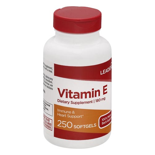 Image for Leader Vitamin E, 180 mg, Softgels,250ea from Gloyer's Pharmacy