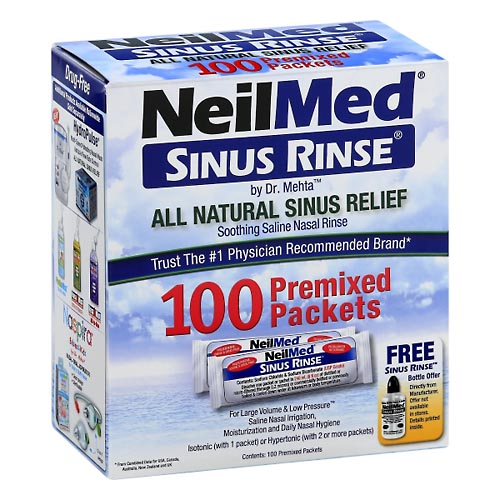 Image for Neilmed Saline Nasal Rinse, Premixed Packets,100ea from Gloyer's Pharmacy